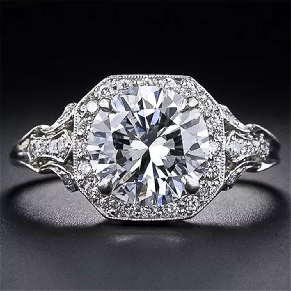 FDLK Glamour zircone dames anneau fête bijoux de accessoires classiques fiançailles bague de mariage amant: 9
