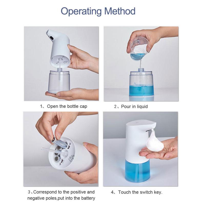 Automatischer schaumseifenspender, berührungslos, mit infrarot-bewegungssensor, freihändiger seifenpumpenspender für bad und küche (250ml stück)