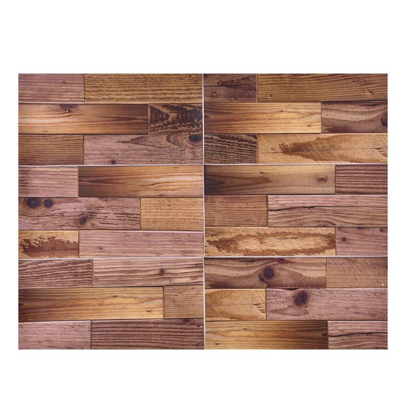 Wood Grain Tile Sticker 30x15cm Wood Wall Decals Anti Fading Peel and Paste Self Adhesive for Kitchen Bathroom Office