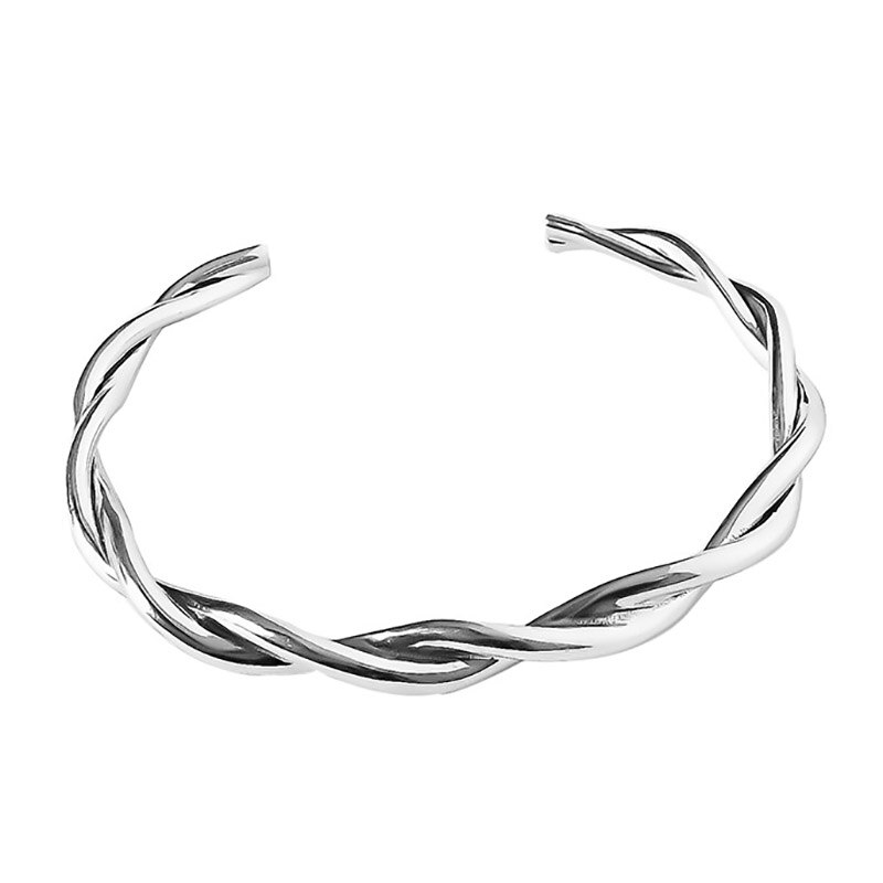 Foxanry Minimalistischen 925 Stempel Armbinde Kreative Geflochtenes Wickel Jahrgang Handgemachte Partei Schmuck für Frauen