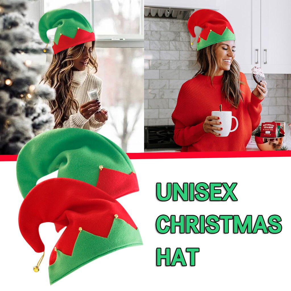 Sombrero de Navidad para adultos gorros bonitos de Papá Noel vacaciones de Navidad suministros decorativos Unisex gorro cómodo Q40