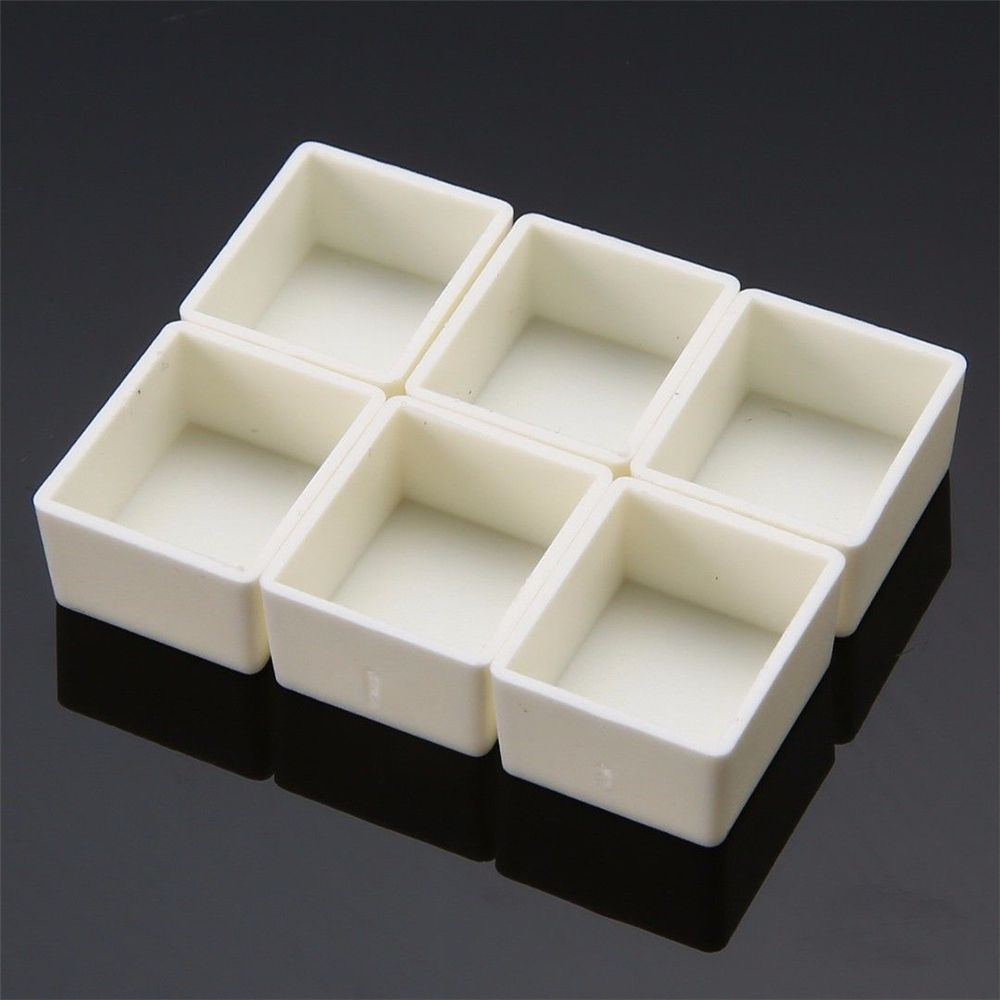 10 Pcs Empty Full/Half Pan White Half Pans Paint Plastic Water Colour Paint Grid Half Pans Artists Palette Art Supplies Beginner