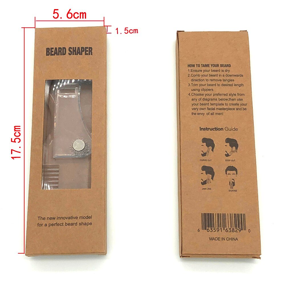 Rotatable Beard Shaping Tool Template Beard Comb Multi-liner Beard Shaper Shaving &amp; Hair Removal Razor Tool for Men