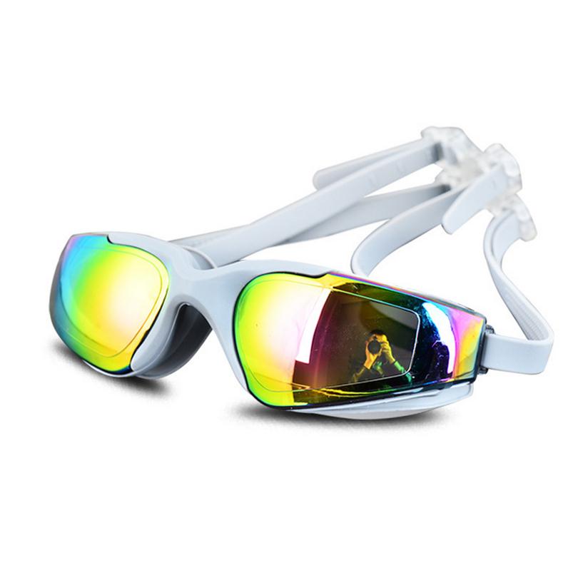 Anti UV Fog Eyewear Swim Men Women Electroplate Swimming Eyeglasses Reflective Swim Goggle Waterproof Glasses Sport Adjustable