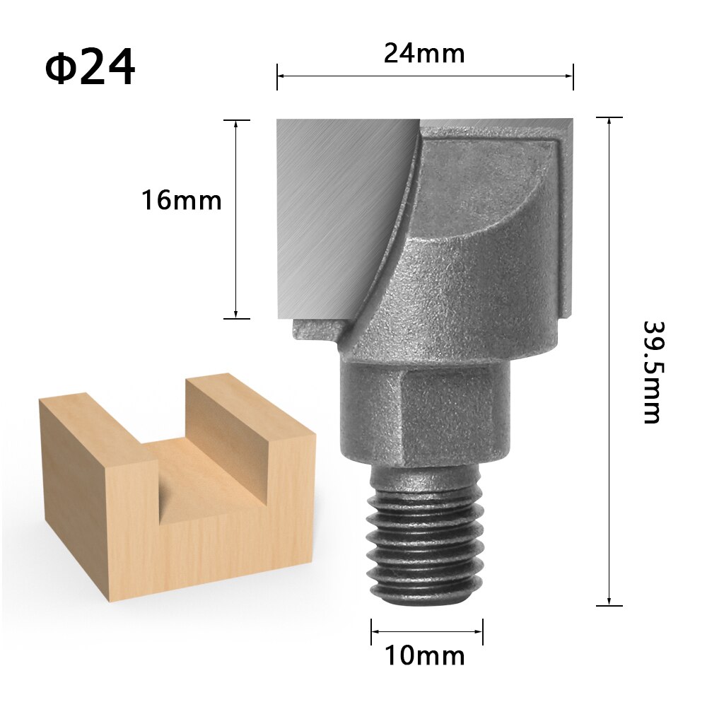 1pcs 10MM Shank CNC Cleaning bottom router bit Woodworking Tools two Screw thread cutter lock milling cutter: 10X24