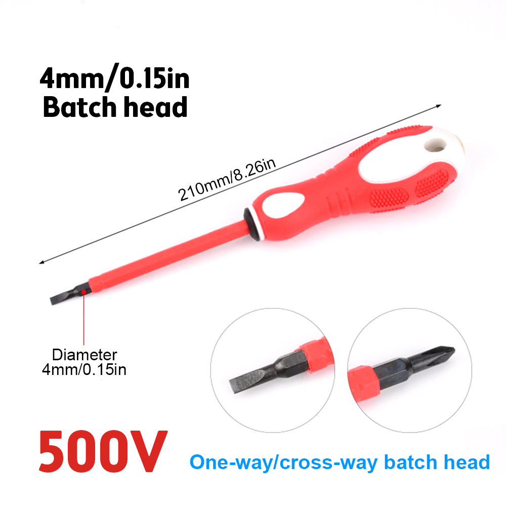 50V-500V Dual Head Screwdriver Electrical Tester Pen 2 in 1 Voltage Detector Tool ABS Screwdriver Test Pencil Tools: Gold