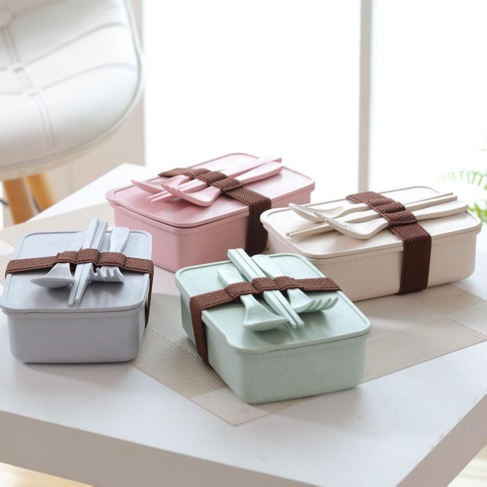 Large Capacity Portable Lunch Box Bento Lunch Box with Spoon Chopsticks Fork Food Storage Container Food Container Dinnerware