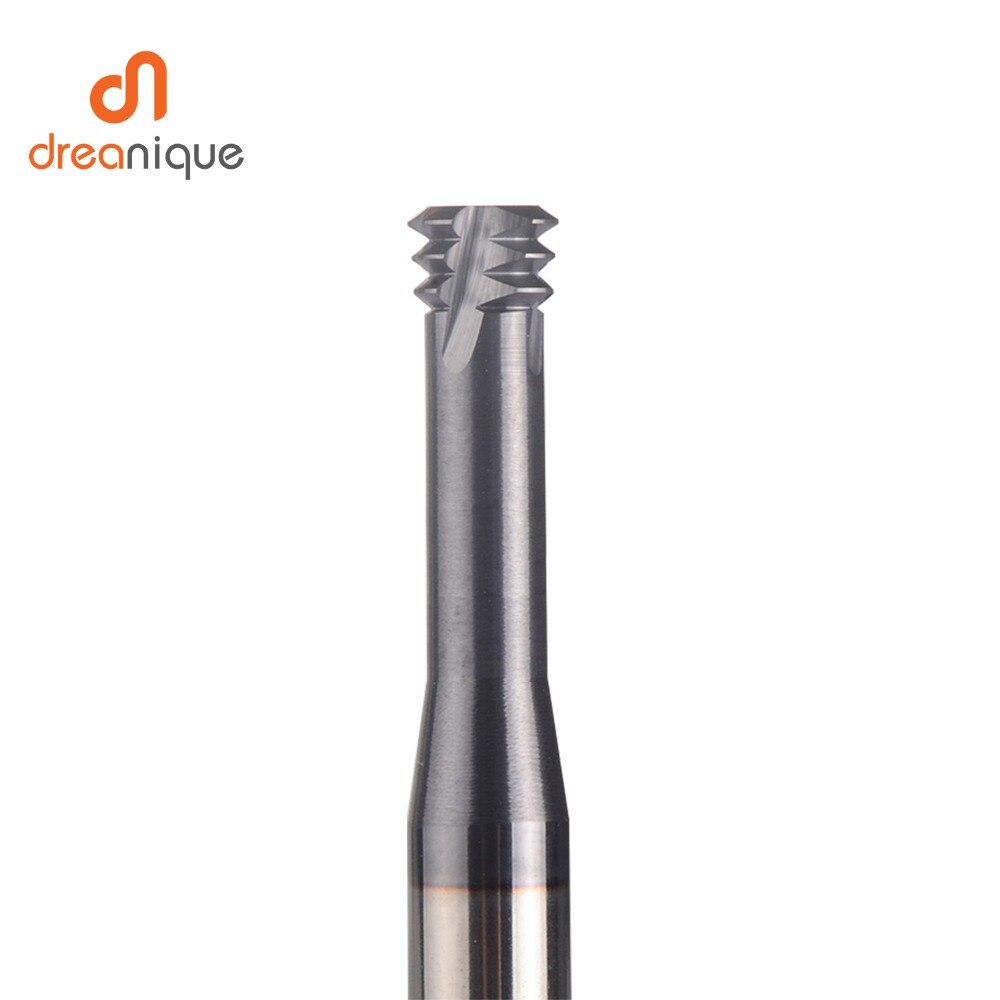 1pc carbide alloy 3 tooth coated M1.0 - M12 thread end mills cnc threading milling cutter tool for ISO metric thread