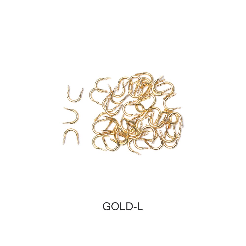 50 Pcs -Spin Clevises Spinner Spin Messing Diy Spinner Aas Spinner Vissen Lokt Accessoires Clevis Visgerei: gold - L