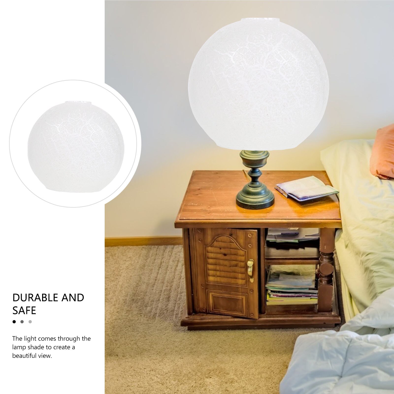 Glass Lamp Shade Texture Ceiling Light Globe Replacement Indoor Light Cover