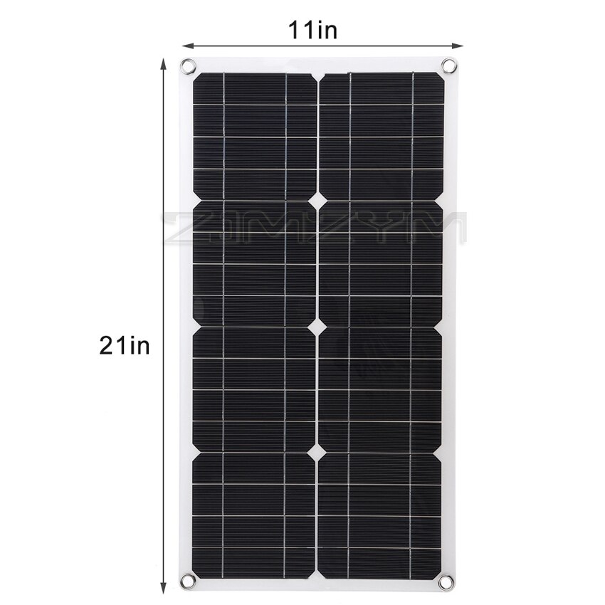 Painel solar portátil, sistema solar de 250w, 540x280mm + 10a/20a/30a/40a/50a/60a controle, porta usb dupla 12v, 24v
