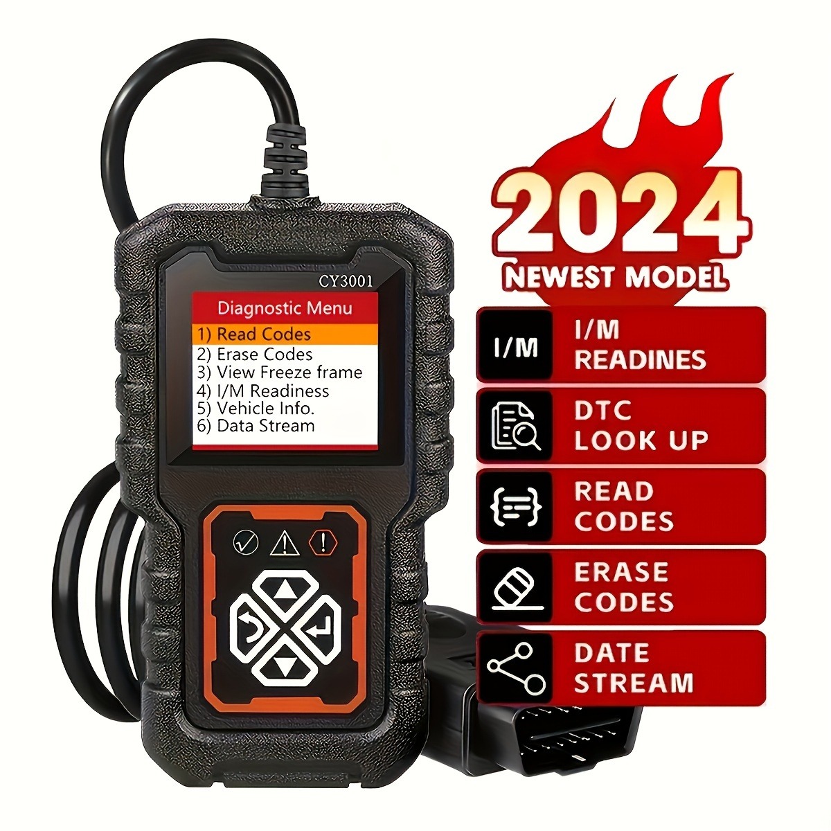 OBDII Scanner Car Diagnostic Tool 3001 OBD2 Scanner, Engine Fault Code Reader Mode CAN Diagnostic Scan Tool for Obd2 Scanne