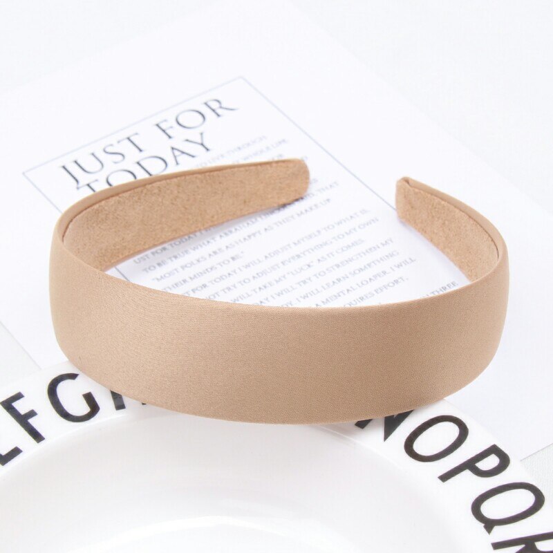 1PC Plastic Canvas Wide Headband Hair Band Headwear Solid Hair Accessories For Women: 7