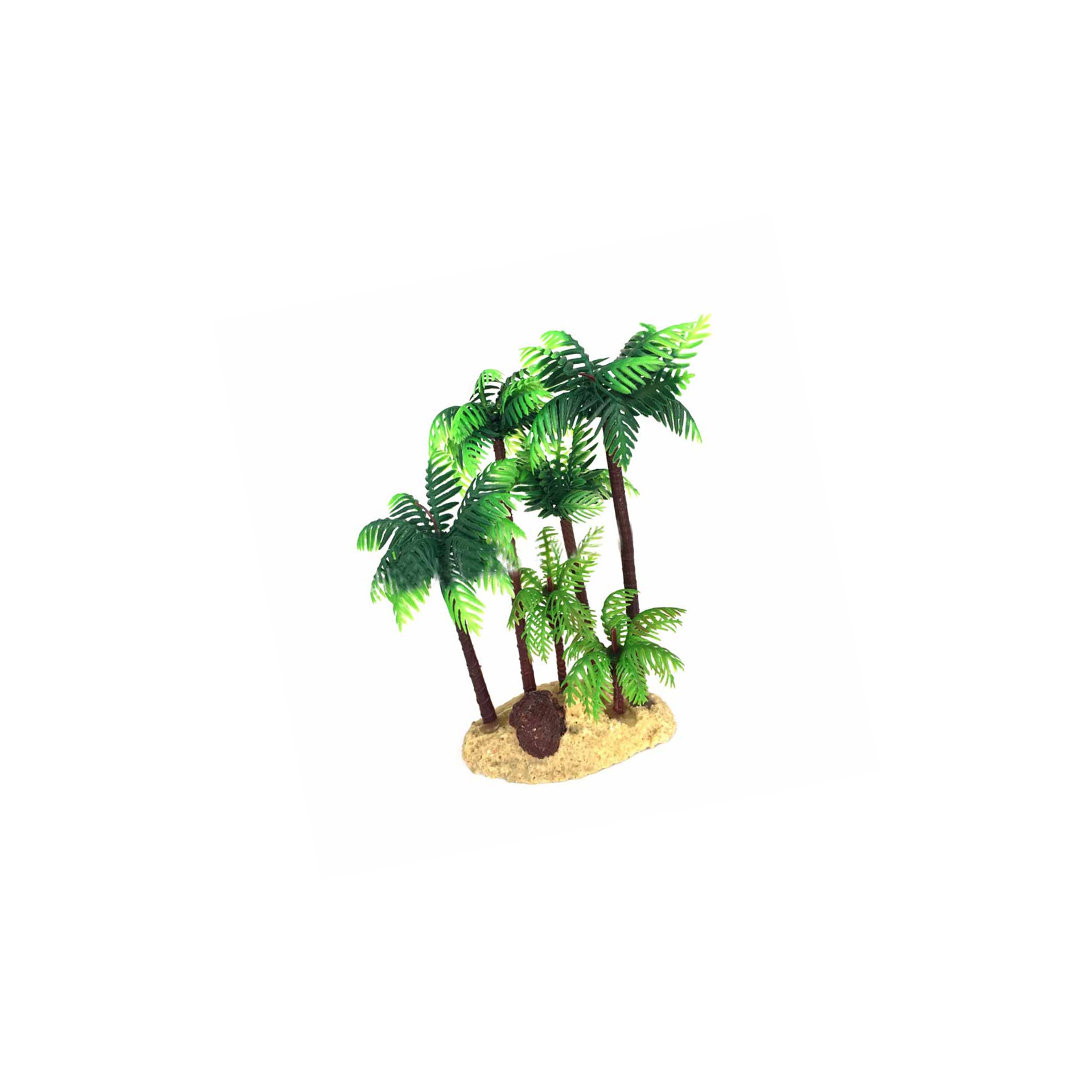 Palmera de coco de plástico de 14cm, planta en miniatura para bonsái, Micro paisaje artesanal, bricolaje, decoración para de cumpleaños