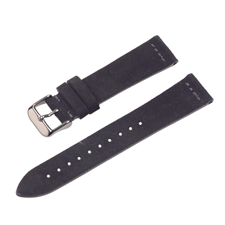 EACHE Suede Watch Leather Band Strap Beige Light&Dark Brown Black Grey Blue Watch Straps 18mm 20mm 22mm: Black / 20mm