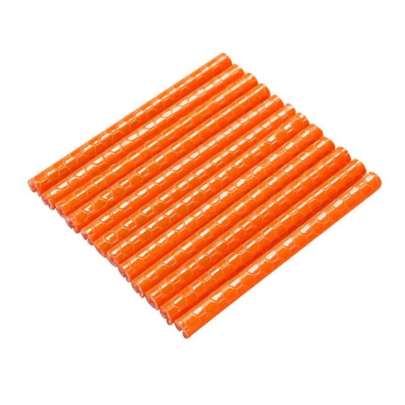 12 stk sykkel fargerik reflekterende eikerring utendørs stripe farge ridewire hjul varselrør eiker kantlist kort cli  u7 e 6: Oransje