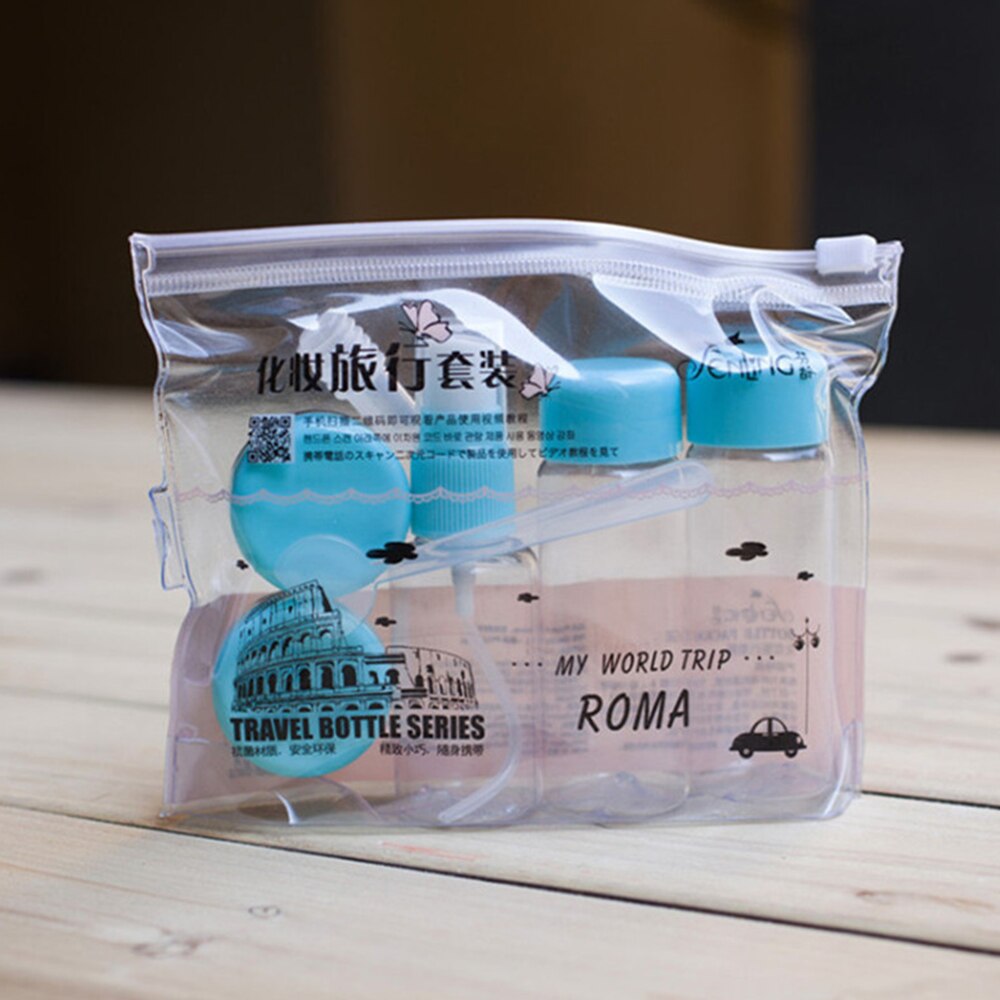 Container Bottle 7 Pcs/set Travel Mini Plastic Transparent Empty Make Up Container Bottle Kit Storage Jars: 03