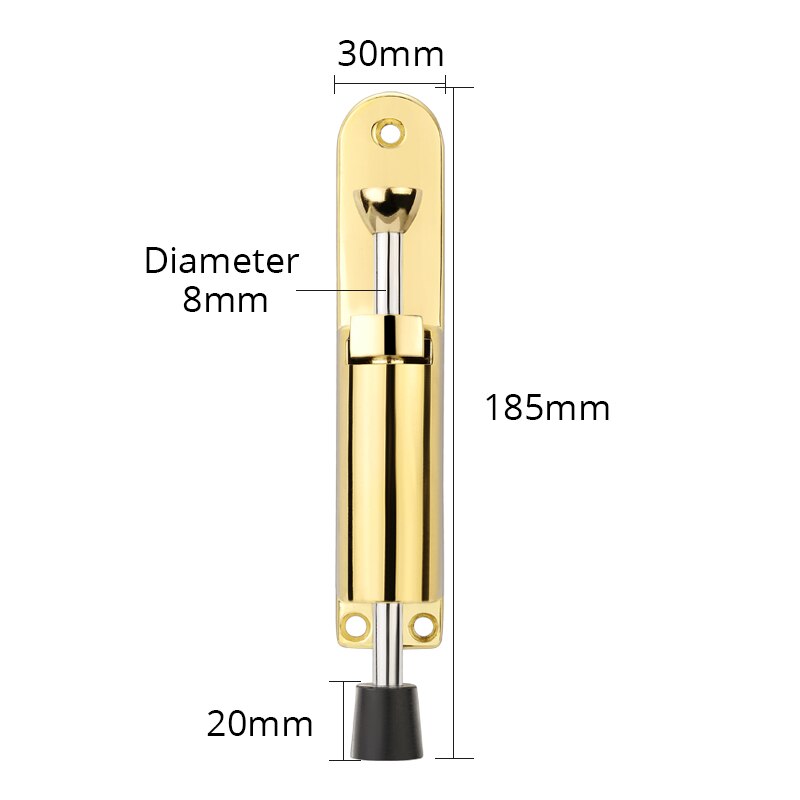 NAIERDI Zinc Alloy Adjustable Door Stopper Foot-operated Lever Door Stops Bronze Door Holder Hardware Door Buffer Fittings: Gold