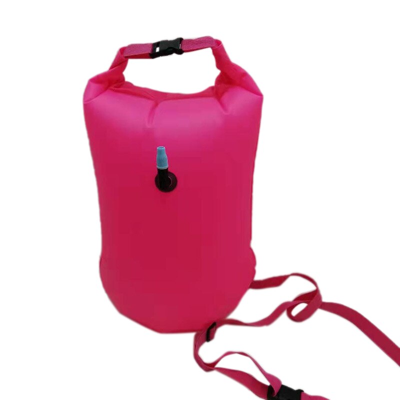 20l ultraleichte sicherheitsbojen für offene gewässer, schwimmbeutel für schwimmer, triathleten, schnorchler und surfer: Rosa