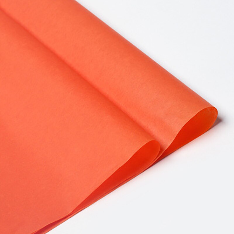 40pcs/Lot Tissue Paper 50*70CM Craft Paper Floral Wrapping Paper Packing Paper Home Decoration Festive Party Supply: Orangered