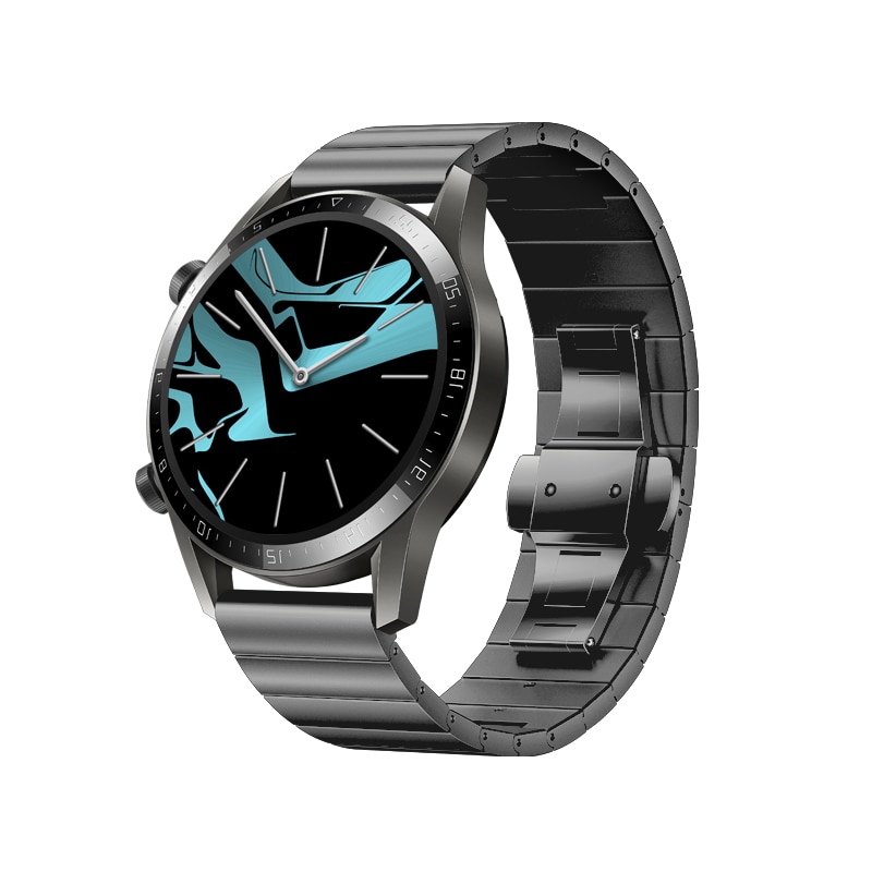 Heren dames horlogeband roestvrij staal 20mm 22mm voor huawei gt  gt2 horlogeband met vlindersluiting
