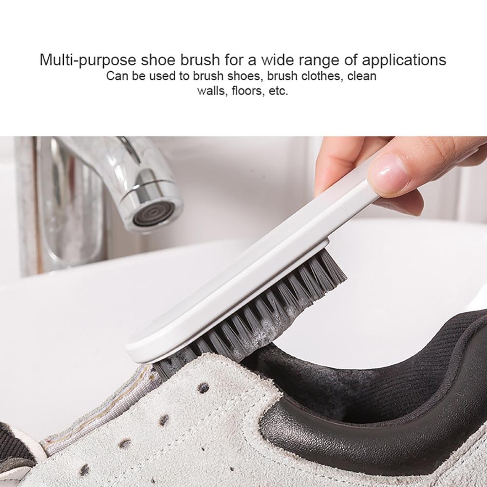 Soft wool laundry brush with long handle shoe brush with hanging hole