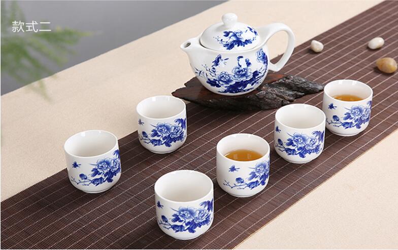 Kinesisk navn keramik jingdezhen keramiske tesæt kung fu te boligdekoration, jule kinesisk bryllup forsyninger god: B