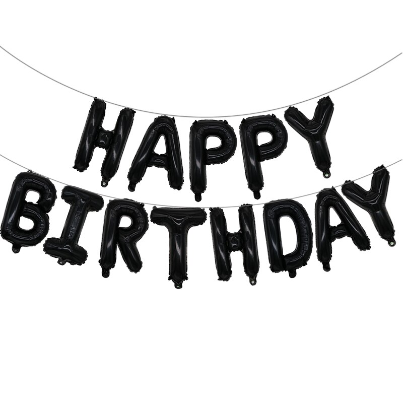 13 pièces joyeux anniversaire fête ballons feuille lettre ballon fête d'anniversaire décorations enfants adultes ballons d'anniversaire fournitures de fête: LASER