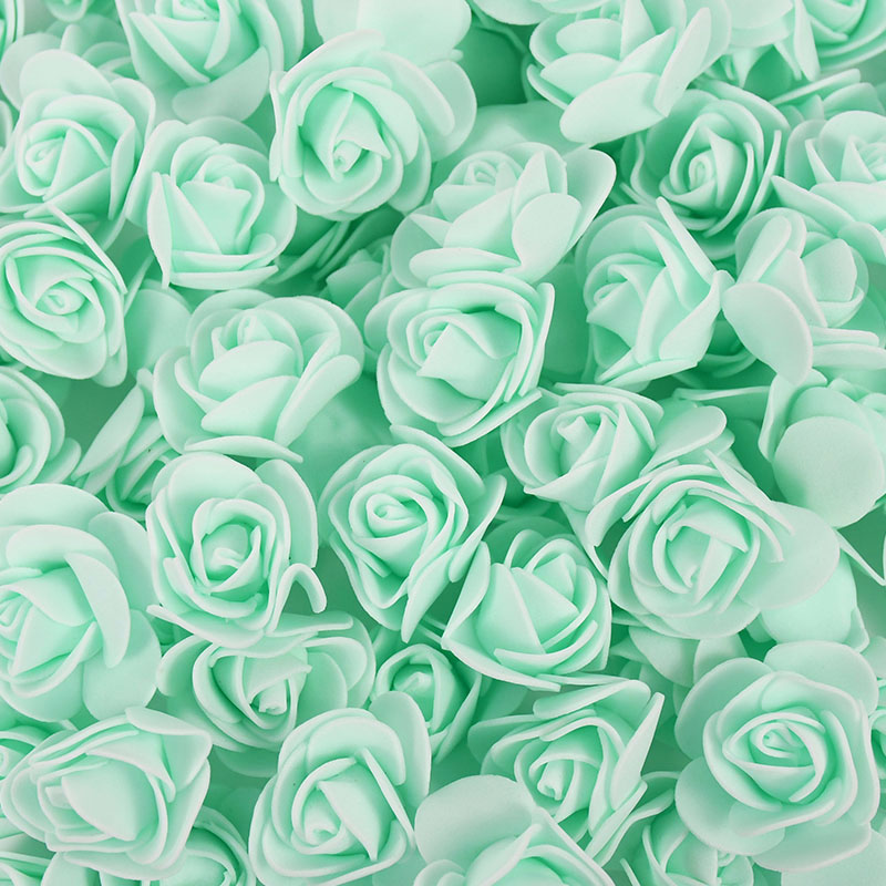100/300Pcs 3cm Foam Rose Artificial Flowers Head Teddy Bear Roses Handmade DIY Decoration Wedding Valentines Day Home Decor
