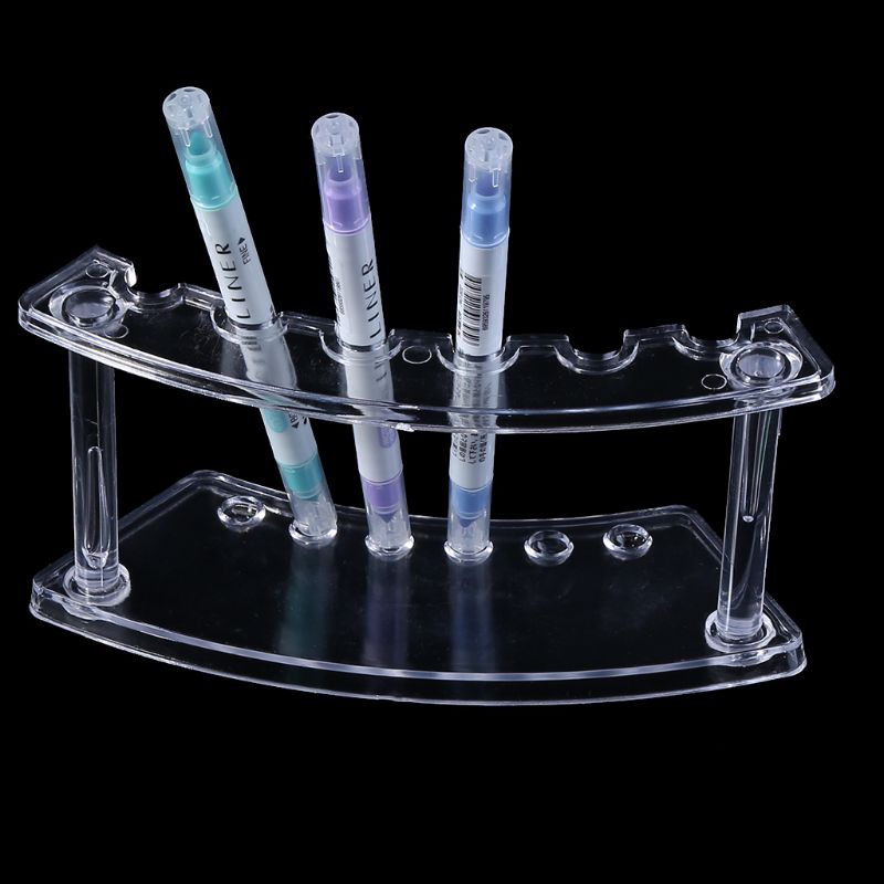 Plastic 6 Slot Pen Jewelry Display Holder Stand Display Rack M17F