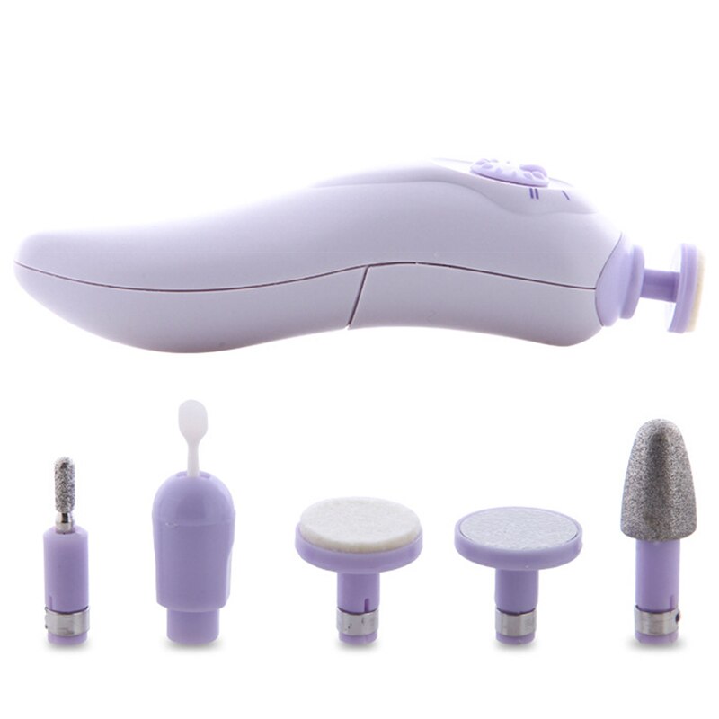 5 in 1 elektrisk nagelslipare pedikyr nagelmaskin fotpolish handfot skönhetsverktyg