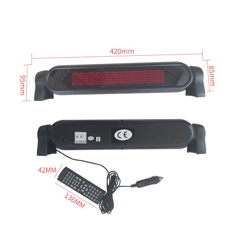 D750 Running scrolling Messages moving Text screen LED Car Display Remote Programmable LED Billboard Red White Color LED Sign