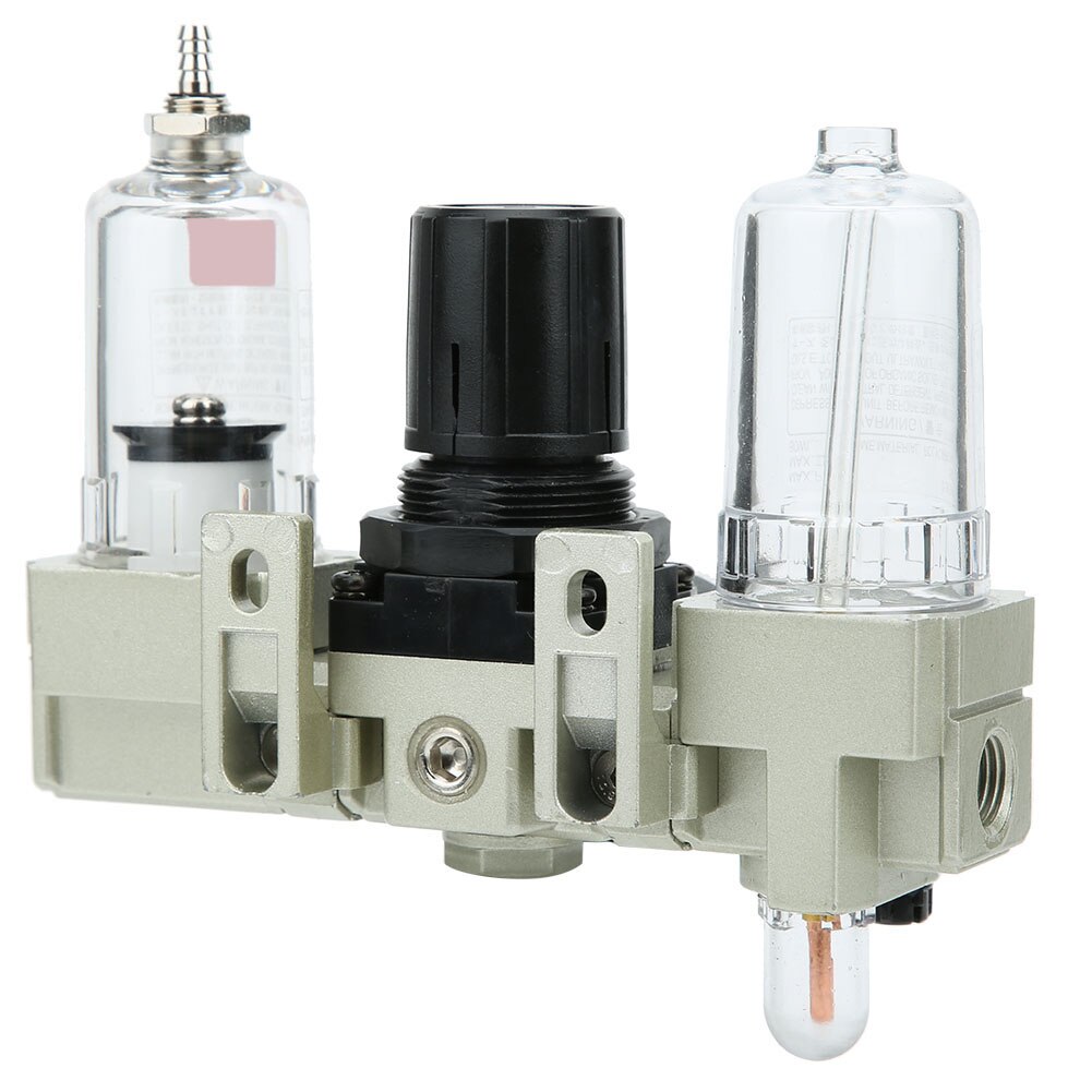 Luft olie-vand separator triplet automatisk dræningstrykregulator aluminiumslegering krop luftkompressor filter  ac2000-02a