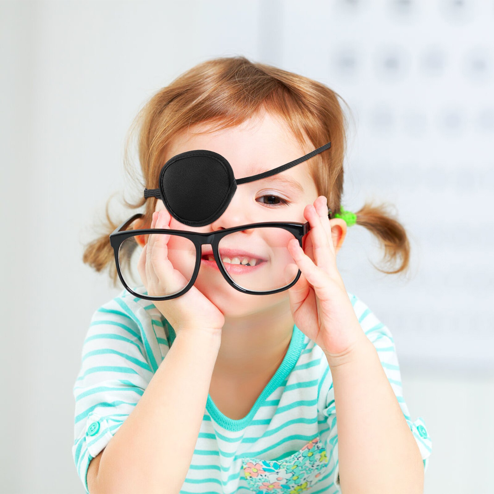 Adjustable Single Eye Patch Adults Kids Eye Patch Elastic Strap Eye Patch Cosplay Eye Patch Prop
