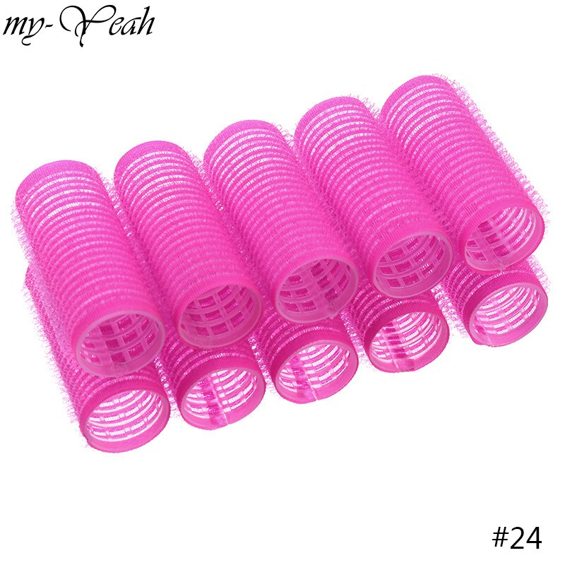 10pcs/Lot Different Size Self Grip Hair Rollers Magic Curlers DIY Home Use Hairdressing Roller Hair Styling Tool DIY Home: 23mm