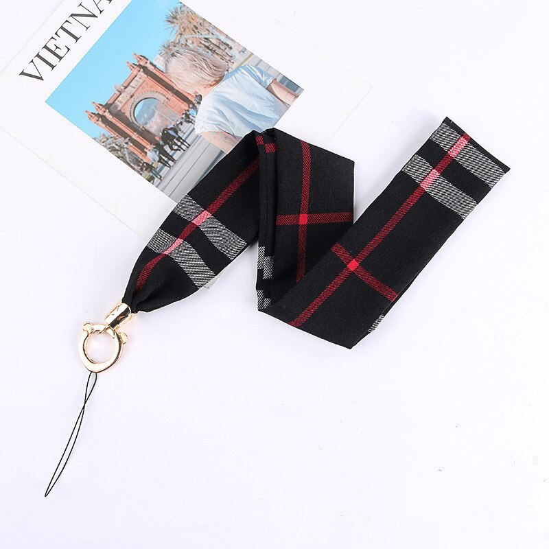 Mobile silk Lanyard neck strap for key card phone string kawaii wrist strap hand key cord necklace phone holder rope: 7