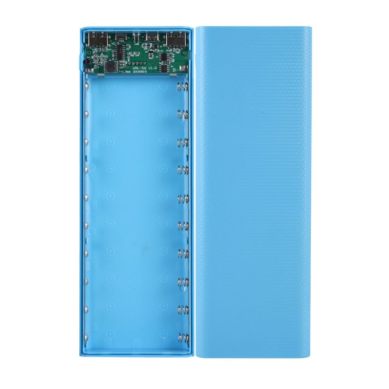 Dual usb lcd power bank shell 10 x 18650 batterideksel bærbar ekstern boks uten batteribatteribeskytter