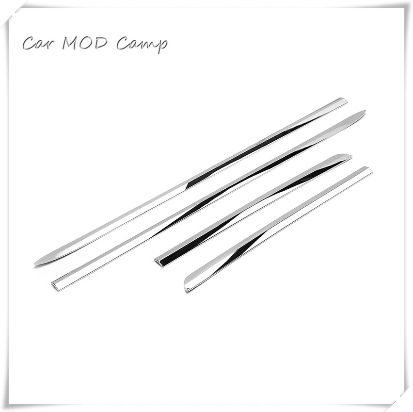 Para Tesla modelo 3 accesorios exteriores ABS cromado puerta lateral moldura tiras cubierta recortada 4 Uds estilo Coche