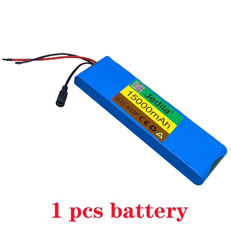 25.2V 15000mAh 6S2P 18650 Lithium Battery Pack 24V 15000mAh With BMS For Electric Bicycle Moped: 1 pcs battery
