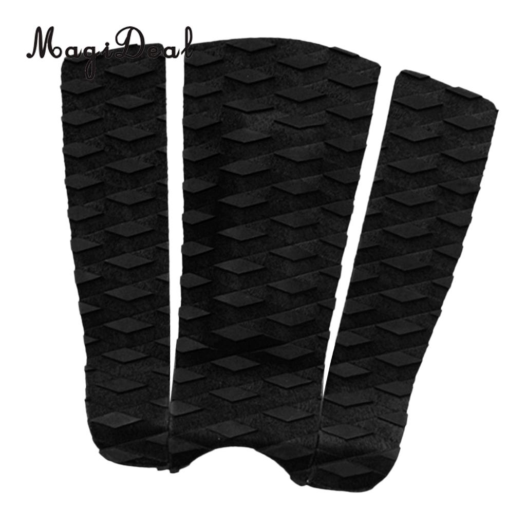 Magideal 3 stk selvklæbende diamantrillet skridsikker eva surf traction pad tail pad deck grip måtte til surfboard shortboard skimboard