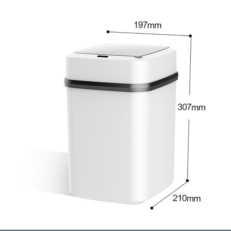 12L Automatic Intelligent Sensor Smart Trash Can Touchless Smart Infrared Motion Sensor Rubbish Waste Bin For Household Kitchen