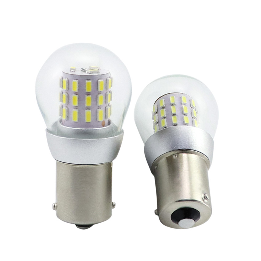 2pcs S25 P21W BA15S LED Bulbs BA15D 12-24V Strobe Light Navigation BAY15D Lamp Parking Ship Source