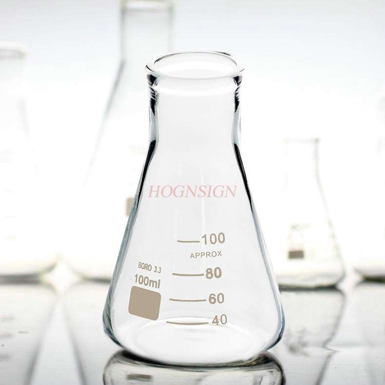 Erlenmeyer flask Glass flask Erlenmeyer flask 100ml Chemical laboratory equipment Erlenmeyer flask