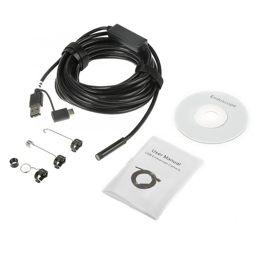 3 In 1 Waterdichte 6-Led Usb Endoscoop Borescope Inspectie Camera 5M Voor Tool