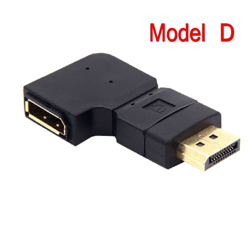 UP down Displayport adapter Right angled DP adapter 4k/60Hz 2K/144Hz pass through 90 degree Angle Displayport 1.2 converter: Model D