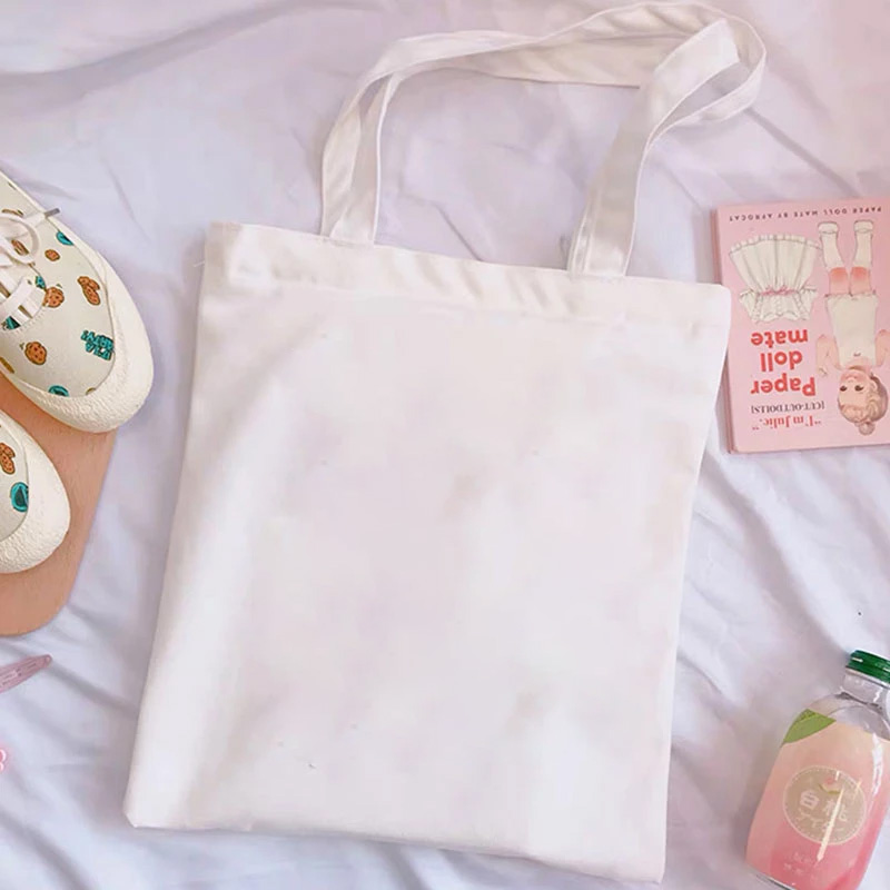 Women's Bag Casual Large Capacity Shoulder Bags Shopper Canvas Ugh Letter Harajuku Zipper Print Ulzzang Handbags