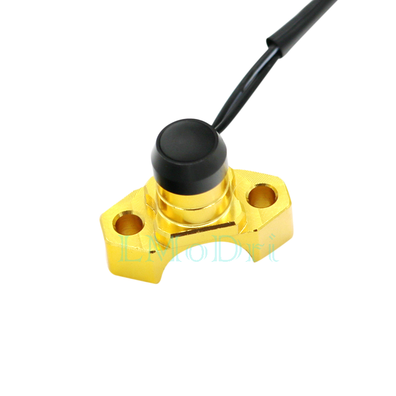 LMoDri-Interruptor de aluminio CNC para motocicleta, manillar de botón de retorno Manual, luces delanteras de montaje, 22mm: Amarillo