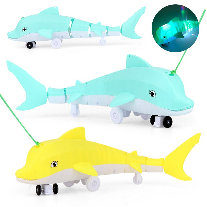 Correa de juguete eléctrica con forma de delfín para niños, Juguete musical ligero y Juguete Pequeño con música, juguete Universal para niños