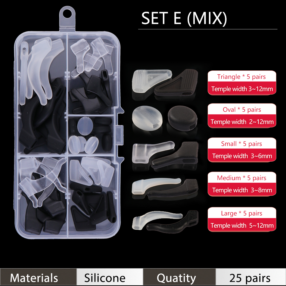 Ear Grip Hooks Anti-slip Holder Glasses Sunglasses Silicone Ear Hook Set For Eyeglasses Eyewear Accessories: Orange