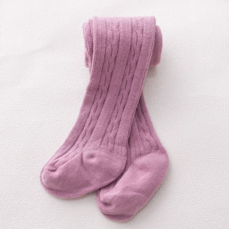 Zachte Katoenen Baby Panty Herfst Winter Warm Elastische Pasgeboren Panty Voor Baby Jongen Meisje Effen Kleur Kinderen Panty: purple / M 1-2Y